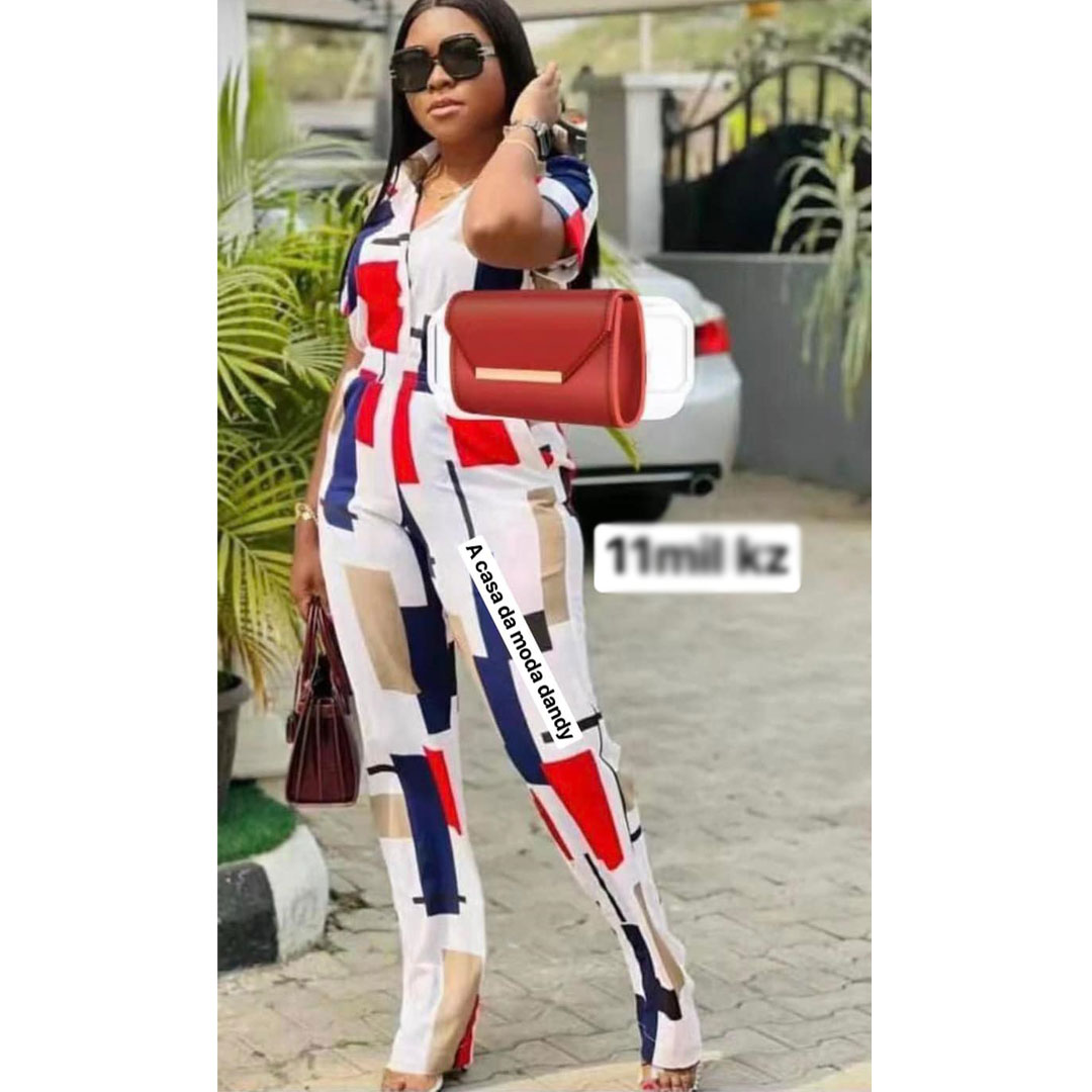 High quality fashionable African shirt set plus size printed two-piece women’s African suit, the set includes: geometric print shirt, geometric print pants